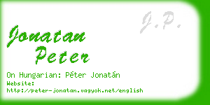 jonatan peter business card