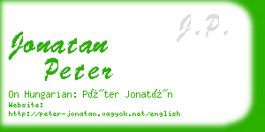 jonatan peter business card